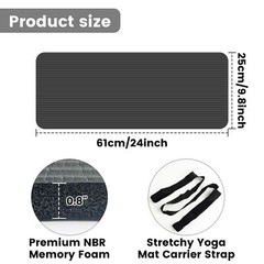 Yoga Knee Pad Cushion, Thick Yoga Mat Black