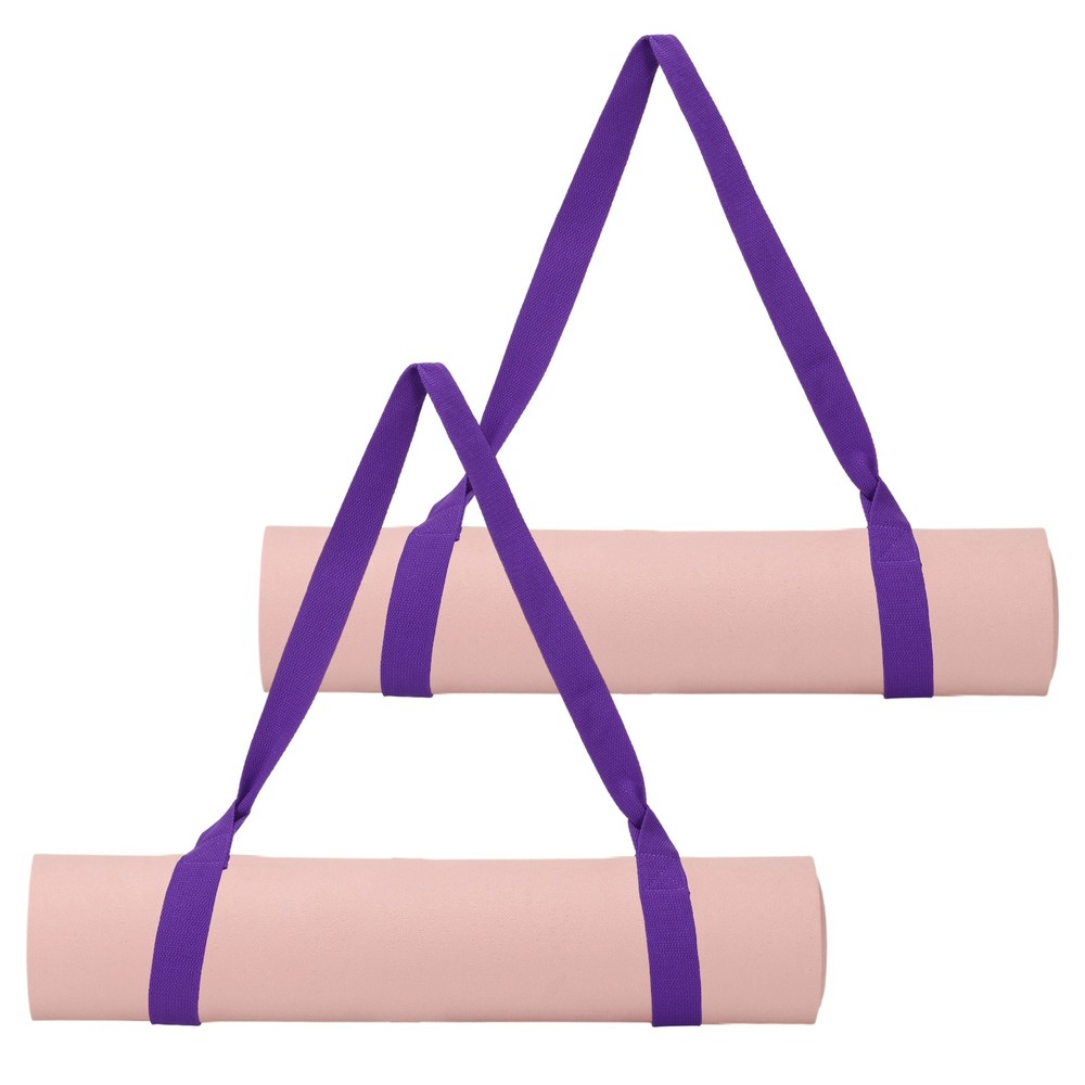 Yoga Mat Straps for Carrying, Adjustable Mat Holder, 2 Pcs & Purple