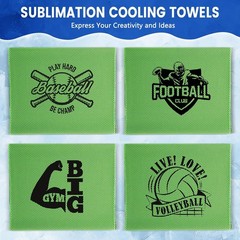 Hosuly 50 Pack Cooling Towels, 40″x12″ Yoga Towels Ice Breathable Soft Chilly…