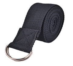 EVA Yoga Block Black High Density Easy Grip and Black Resistance Yoga Strap