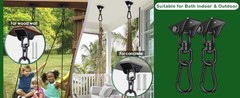 Hammock Hanging Kit 2 Pack, Porch Swing Hanging Kit 1200 Lb Capacity, Hammock