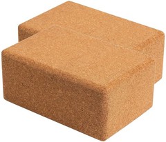 Cork Yoga Blocks 2 Pack Set -Natural Cork from Portugal, 9″x6″x4″ Yoga Blocks…