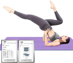 Extra Thick TPE Yoga Mat – 72″X 32″ Thickness 1/2 Inch -Eco Friendly SGS Certifi