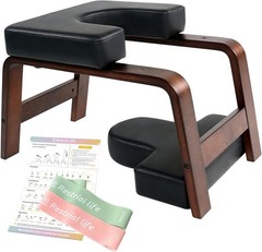 Safe Yoga Headstand Trainer – Lightweight PU and Wood Bench for All Levels