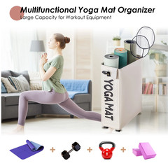 Yoga Mat Storage Rack, 22’’ Large Yoga Mat Holder Accessories, Home Gym Equipmen