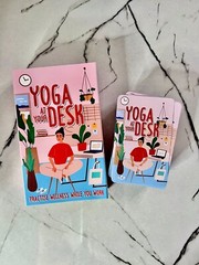 Yoga At Your Desk Set of 100 Cards to Practice Chair Yoga Wellness from Office