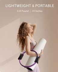 Pilates Ring Set – 14″ Anti-Deformation Magic Circle with Padded Purple