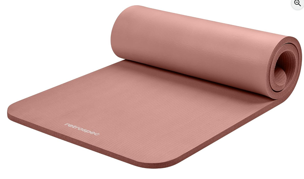 Solana Yoga Mat 1″ Thick With Nylon Carry Strap for Men & Women
