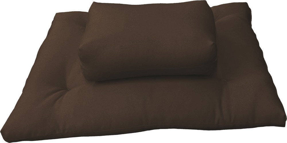 Brown Zabuton Zafu Set, Yoga Meditation Cushions, Floor Sitting Seats, Kneel