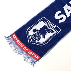 JFA Official SAMURAI BLUE Long Towel Muffler JO555 Japan Soccer Team Blue