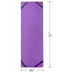 Yoga Towel Microfiber with Non-Slip Silicone Backing and Elasti…
