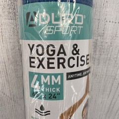 Aduro Sport Yoga Mat Blue 68×24 Gym Workout Fitness Thick Travel Pilates 4MM