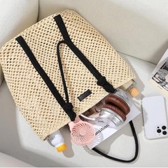 Straw Bags For Women, Crochet Beach Bag Large Woven Shoulder Purse Beige – Tote