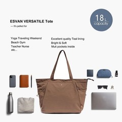 Women Yoga Tote Bag Drawstring Shoulder Carryall Pilates Gym Workout Travel