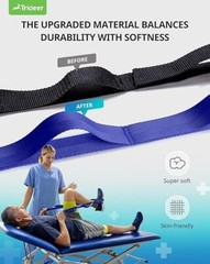 Trideer Stretching Strap Yoga Strap Yoga Band for Physical Therapy Blue