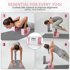 Wristbuddy® Yoga Blocks 2-Pack (Left + Right) — Ergonomic, Hand-Shaped EVA Block