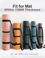 Thick Yoga Mat Carrying Strap Black Adjustable