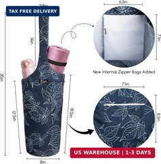 IwIeIaIrI Yoga Mat Bag for Women with Large Size Pocket and Zipper Pocket,Yoga B