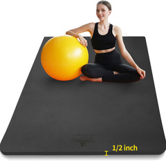 Hatha Yoga Large TPE Yoga Mat 6’X4’X1/2″ Extra Thick Non-Slip Exercise Mat – for