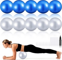 10Pcs Small Exercise Balls, 9 Inch Mini Pilates Ball, Yoga Therapy Core Ball,