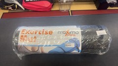 Maximo Fitness Exercise Mat Black Ribbed Non Slip Yoga Pilates Gym Floor Workout