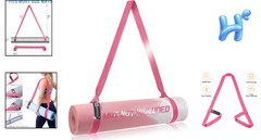 Lightweight Yoga Mat Sling Strap – Eco-Friendly, Adjustable 71″ Carrier in Pink