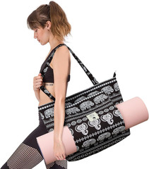 Yoga Bags for Women with Yoga Mats Bags Carrier Carryall Canvas Tote for Pilates