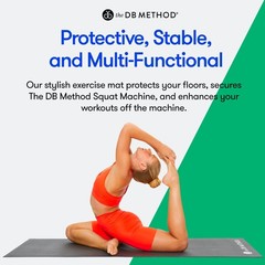 The DB Method Machine Yoga Mat for Home Gym Exercise Equipment black