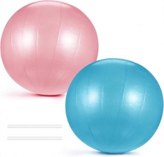 Pilates Ball 9 Inch, 2 Pack Small Exercise Balls Workout Ball for Yoga Core