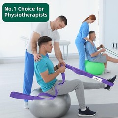 Stretching Strap Yoga Strap for Physical Therapy, Non-Elastic Yoga Straps for…