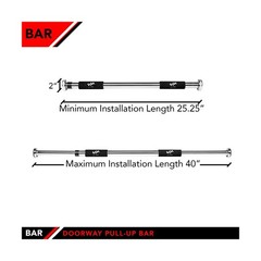 JFIT Deluxe Multi Exercise Doorway Pull-Up Bar with Comfort Grips, 40-Inch