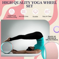 5 Pack Yoga Wheel Set Back Stretcher Wheel for Deep Tissue Massage Foam Rolle…