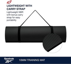Pro 10mm Extra-Thick Yoga Mat 72″ x 24″ W/ Easy Carry Strap Large Non-Slip