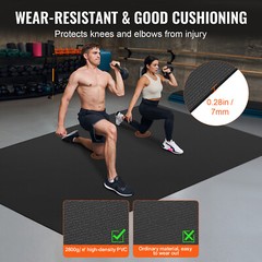 VEVOR Exercise Mat Non Slip Yoga Mat Gym Fitness Pilate Workout Mat (8x6ft)