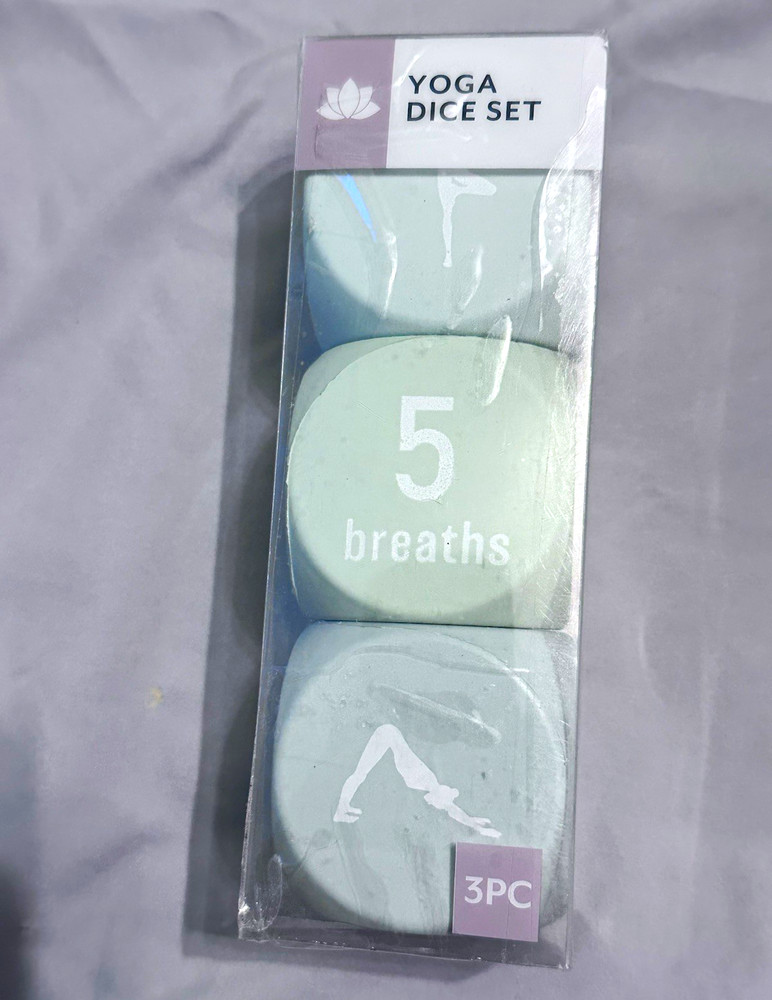 Vivitar 3pc Foam Yoga Dice Set Gray Lightweight Portable Pose Dice