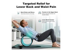 3 Pack Yoga Wheel Set Back Roller for Stretching, Back Pain Relief Spine Support