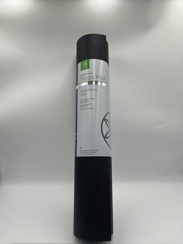 NEW – GAIAM PREMIUM STABILIZING YOGA MAT – EXTRA THICK