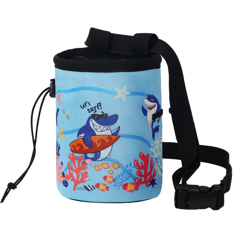 Fanosy Chalk Bag for Rock Climbing Gym & Bouldering – Large Capacity Blue