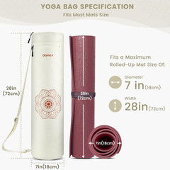 Yoga Mat Bag, Yoga Mat Carrier Full-Zip Exercise Yoga Mat Carry Bag for Women Me