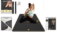 Oversized Non-Slip Yoga Mat 6’x4′ – Perfect for Pilates, Stretching & Fitness