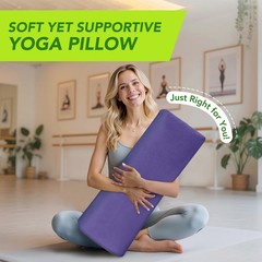 Yoga Bolster Pillow for Restorative – Yoga Meditation Pillow with Washable Su…