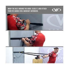 Valor Fitness Resistance Bands – 5lb to 25lbs – Carabiners Attached & 2 Bands…