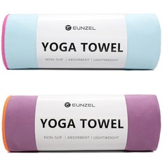Hot Yoga Towel Non-Slip Yoga Mat Towel Ultra Z-blue& Purple (2 Pack )