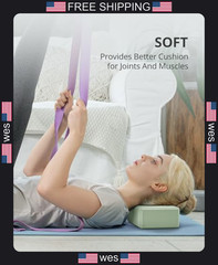 2 Pack Trideer EVA Foam Yoga Blocks – 9x6x3 Inch Mint Green Stretching Props