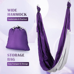 ZELUS Aerial Yoga Swing Sling Strong Yoga Hammock Kit Set Trapeze Inversion Equi