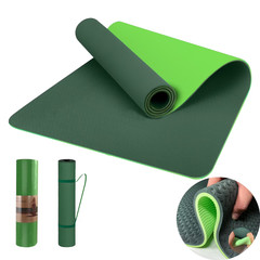Yoga Mat 72 X 24” Exercise Mats 8Mm TPE Non-Slip Extra Thick High-Density Eco F