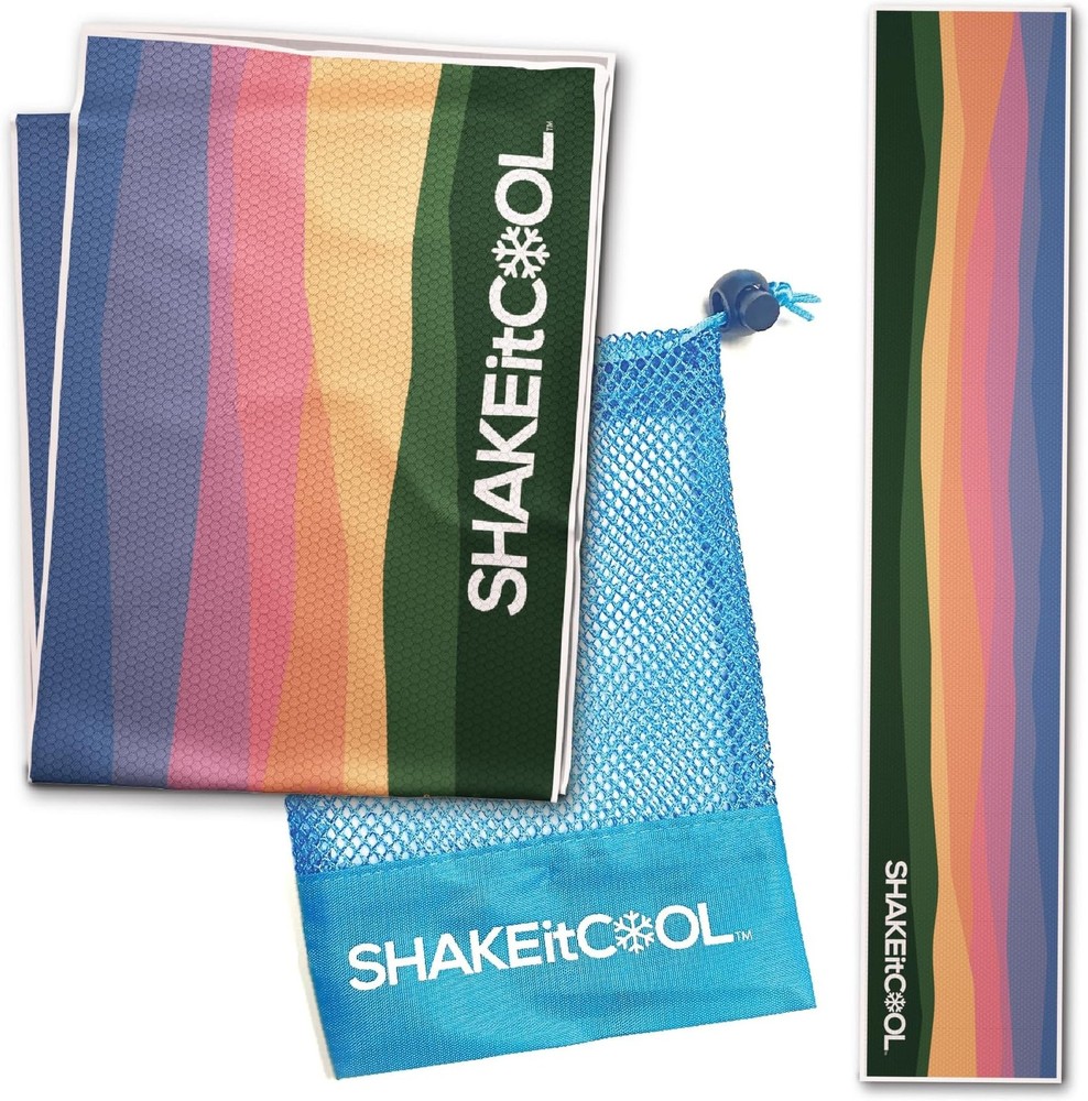 SHAKEitCOOL Original Cooling Towel – Be Cool in Style – Heat Relief, Soft, Li…