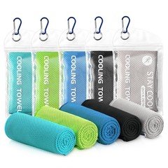 Cooling Towels – 5 Pack Gym Towels, Gym Towel for Working Out, Yoga Towel, Qu…