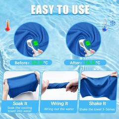 4 Packs 40 inches by 12 inches, Light Blue/Light Grey/Black/Royal Blue