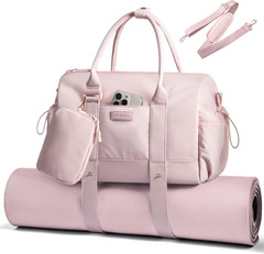 Small Gym Bag for Women with Yoga Mat Holder, Mini Duffle Bag for Travel with We